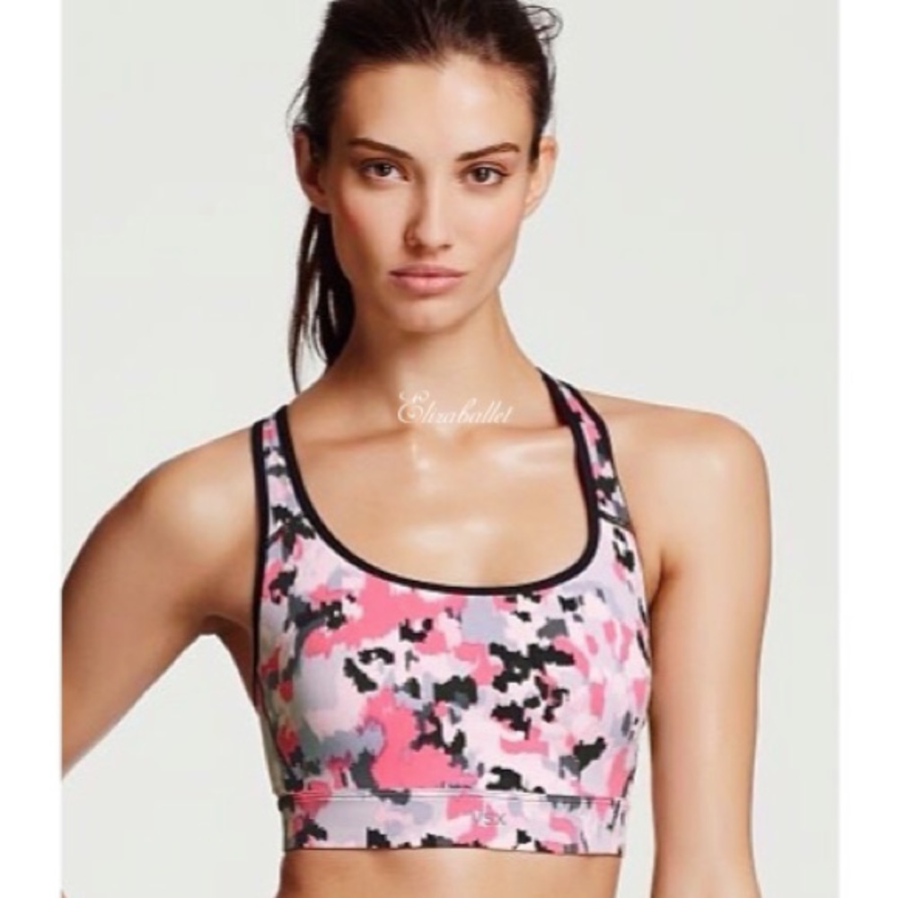 💝Victoria’s Secret VSX Camouflage Pink Player Sports Bra